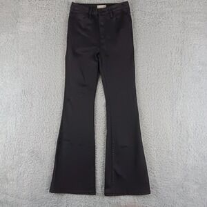 Altar'd State Black Coated High Rise Flare Jeans Size 27/5 DJ24435H73B